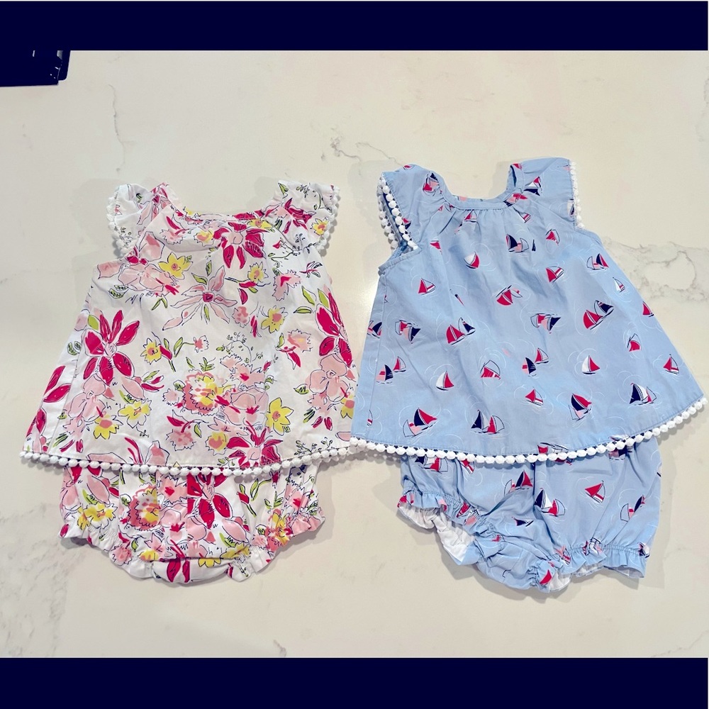 NAUTICA 2pc sets - 3/6months super cute easy with pom Pom details.
